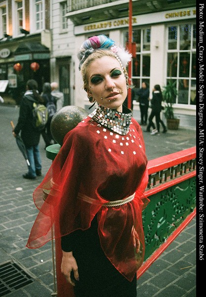 0 and Female model photo shoot of Medium_Crazy and Sophia Disgrace in China Town, London, makeup by StaceyAnne