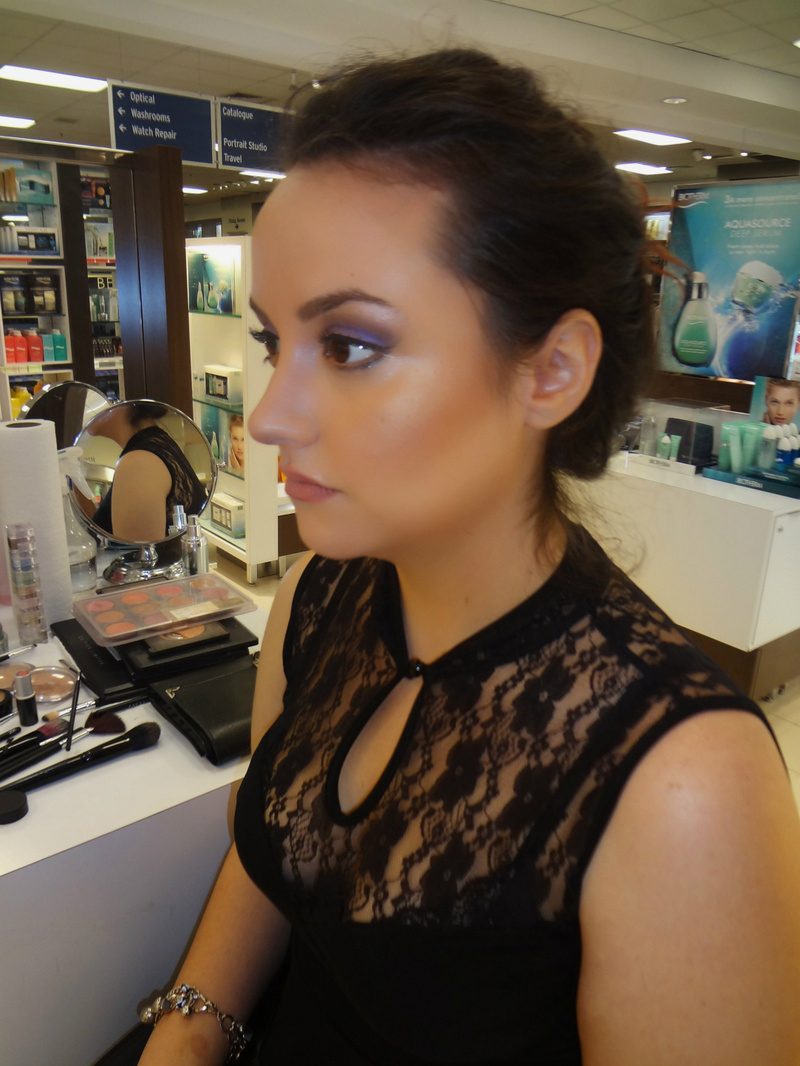 Female model photo shoot of makeupbyindu in Mississauga, Ontario