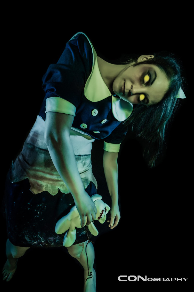 Female model photo shoot of Shattered Stitch