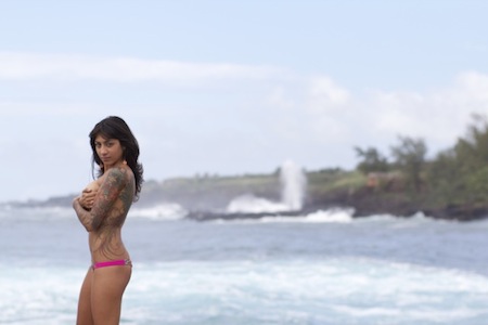 Female model photo shoot of Leeona Thompson in Spouting Horn, Kauai, Hawaii