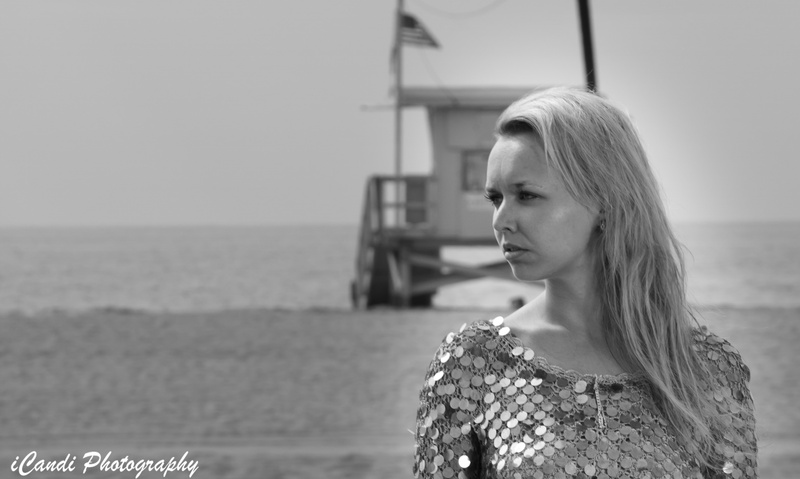 Female model photo shoot of Claudia Magira by Vince Mostajo  in Santa Monica Beach Shoot