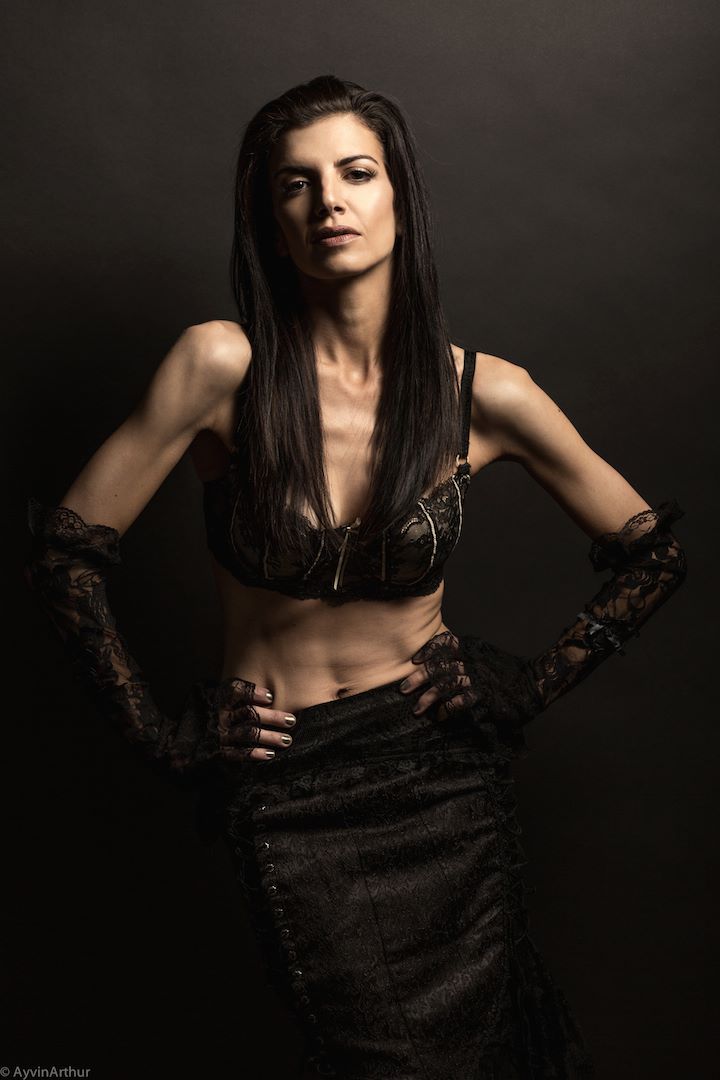Female model photo shoot of Carrie Chesnut by Ayvin Arthur, makeup by anaispauline