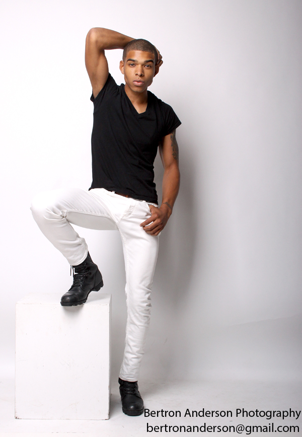 Male model photo shoot of Bertron Anderson in Studio Atlanta