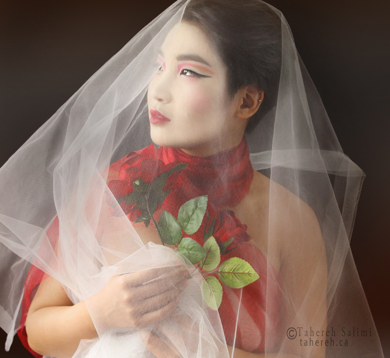Female model photo shoot of Janice Yang by Tahereh, makeup by Rosalee Davis