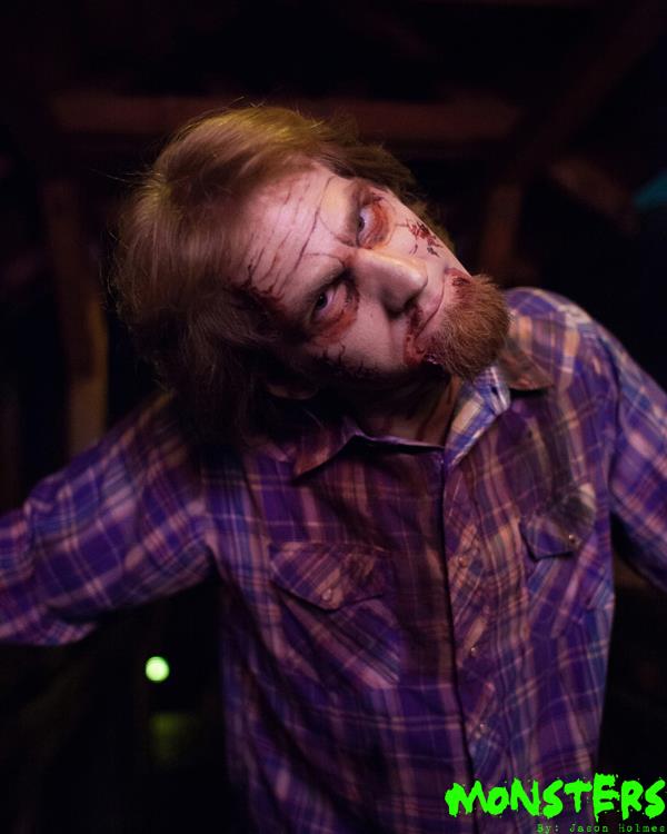 Male model photo shoot of Jonathan Vanderlinden in Knott's Scary Farm 2012 Evil Dead