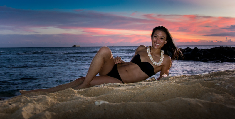 Female model photo shoot of J-Mi in Sand Island Beach Park