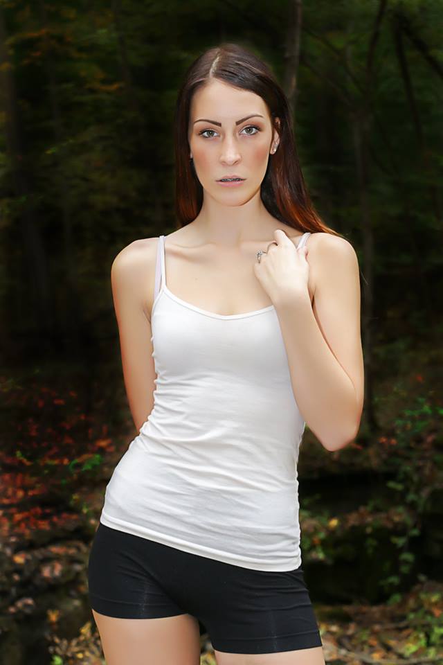 Female model photo shoot of BrandyLeah in woods