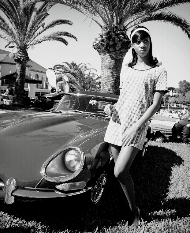 Female model photo shoot of brittany symone in Lake Mirror Classic Car show