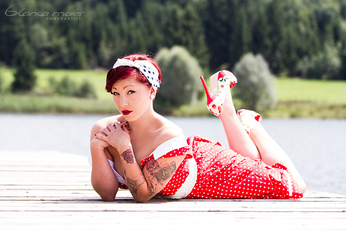 Female model photo shoot of Bianca Maier in Forgensee