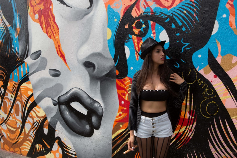 Female model photo shoot of Stella Gomez in Los Angeles Arts District