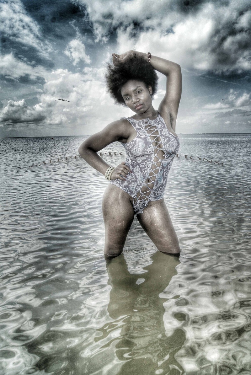Male and Female model photo shoot of RandB Photography and Daishia OLoughlin in Ben T. Davis Beach, Tampa Florida