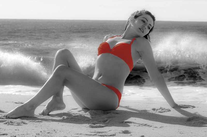 Female model photo shoot of Inga   Airumi by Oceansnaps in Jones Beach,NY