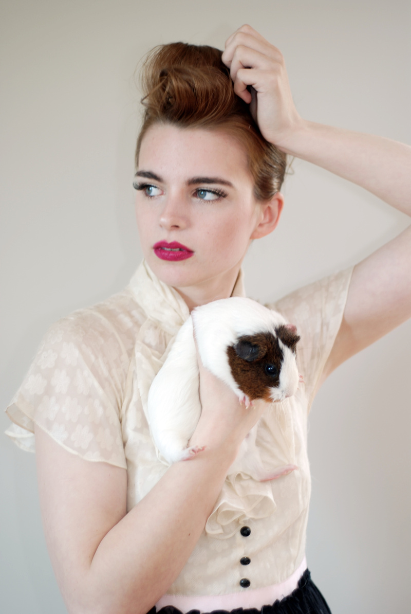 Female model photo shoot of makeup-addiction