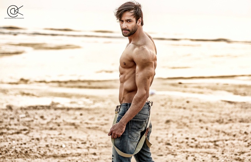 Male model photo shoot of Farhad Shahnawaz in Juhu beach Bombay