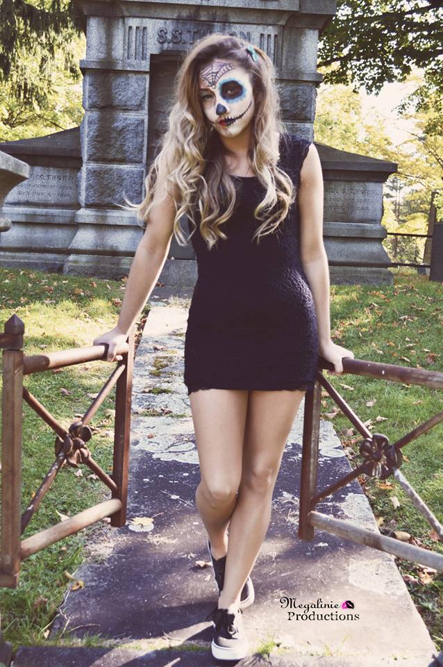 Female model photo shoot of Miss Kara  in Forrest Hill Cemetery