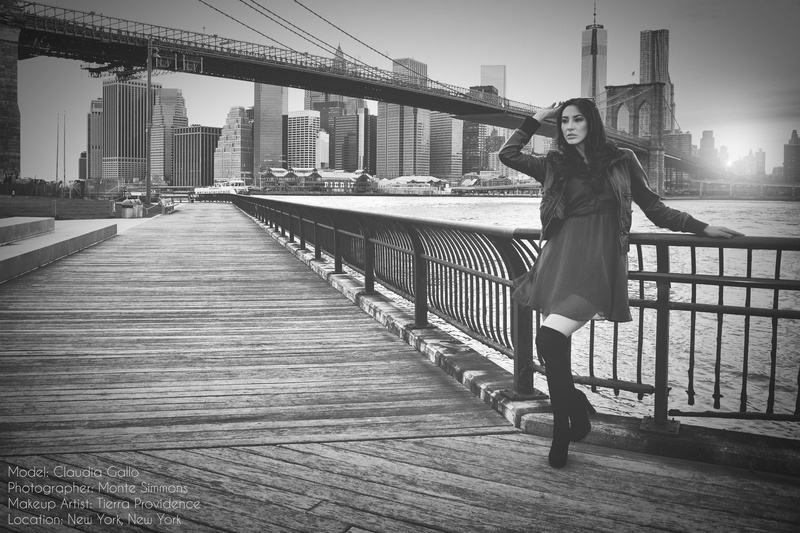 Male and Female model photo shoot of Portside Photo LLC and Claudia Gallo in New York, New York, makeup by MUA Tierra