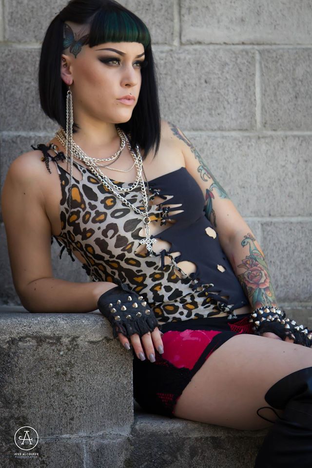 Female model photo shoot of BangYourHeadClothing