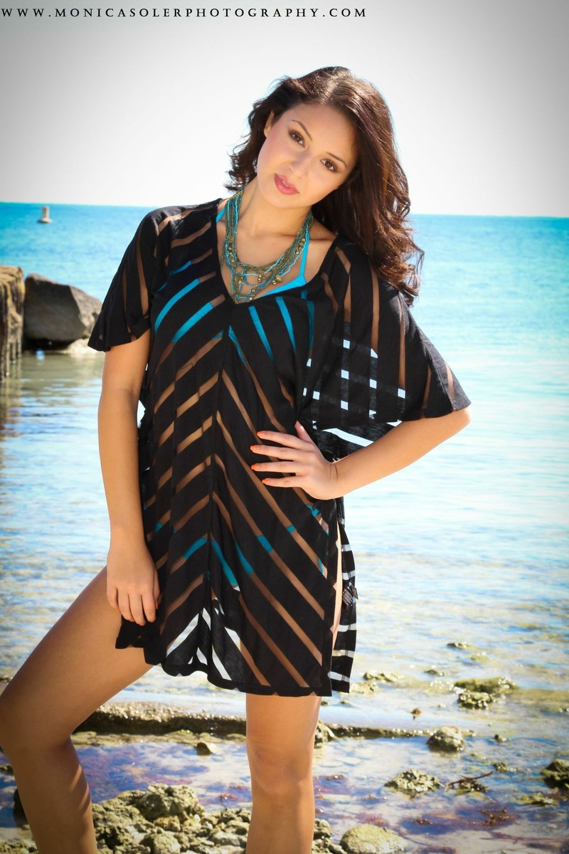 Female model photo shoot of Davina Galovich in Key Biscayne Beach