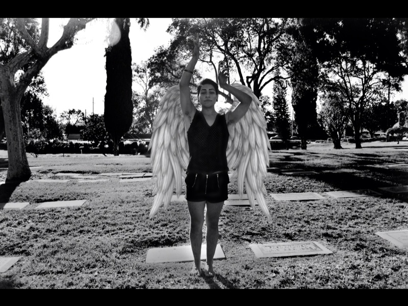 Male model photo shoot of Andrew Andy G by Jessica Cortez Photo in La Mirada Cemetary