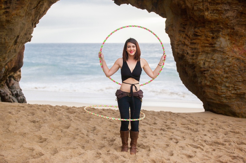 Female model photo shoot of The Spin Siren by Mohave Models in Panther Beach, CA