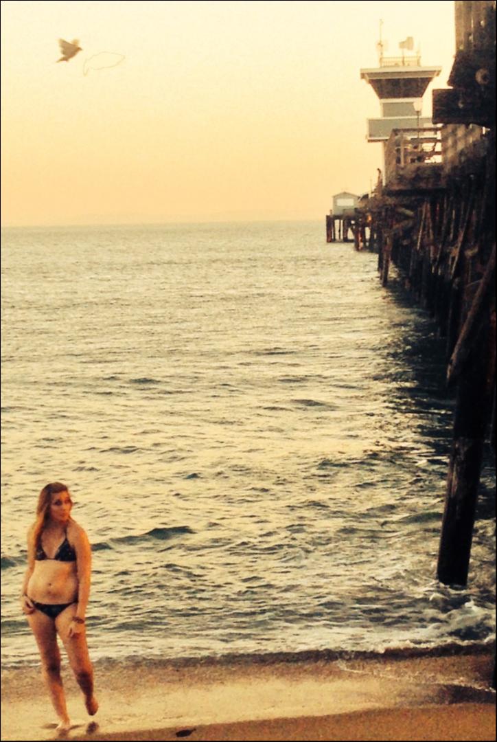 Female model photo shoot of Aly Hollywood in Seal Beach Pier