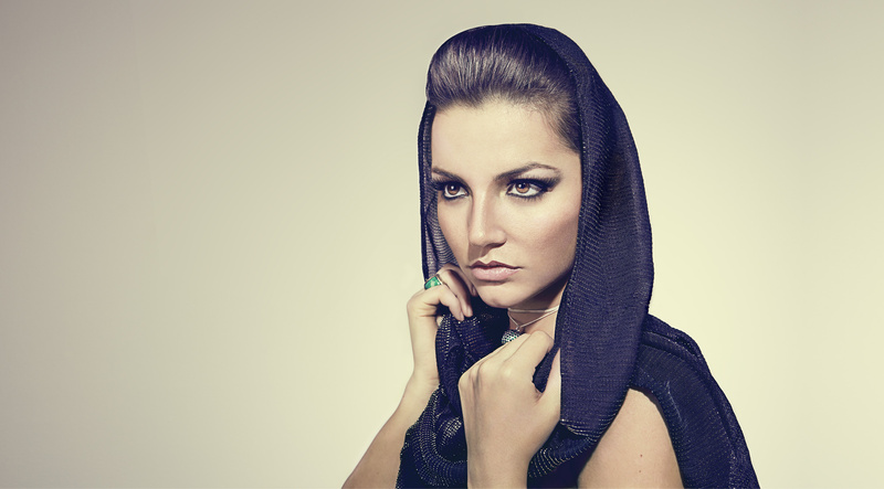 Female model photo shoot of elena molina  in studio spain
