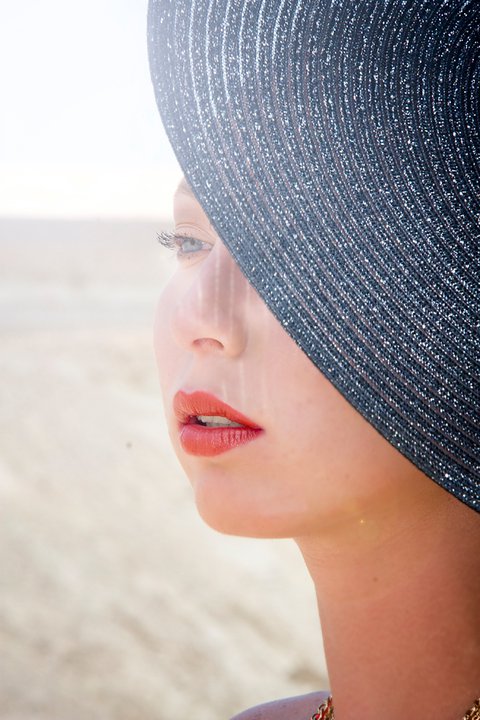 Female model photo shoot of sharonl makeup in dead sea, israel