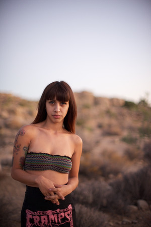 Female model photo shoot of bhernandez109 in Joshua Tree