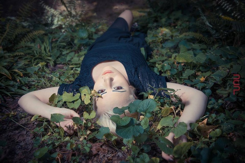 Female model photo shoot of AuroraMoulin in Botanical Gardens