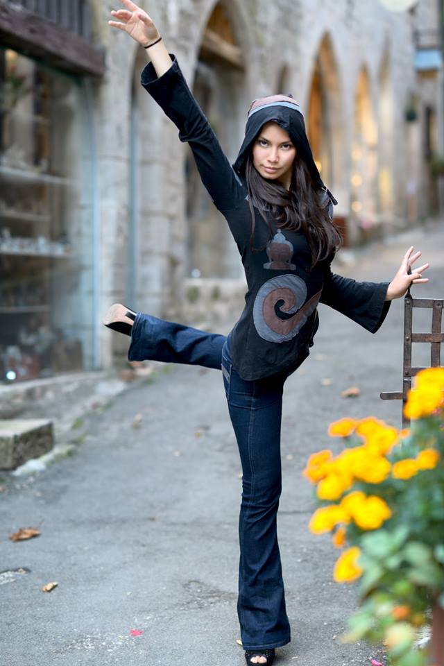 Female model photo shoot of dovahkiin in St. Cirq Lapopie, France