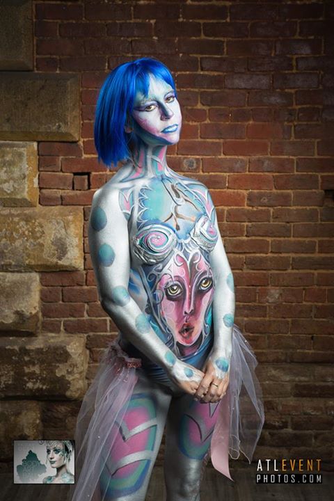 Female model photo shoot of Body Paint Girl in Atlanta, Georga