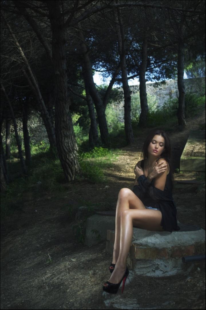 Female model photo shoot of OLGA-LY Model in BARCELONA