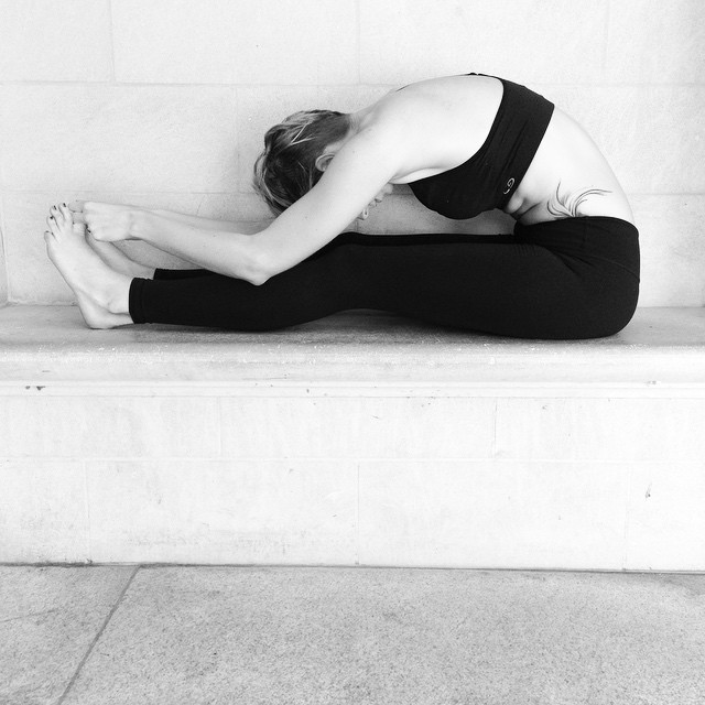 Female model photo shoot of Bio Yoga - Brittany in Duke University, Durham, NC