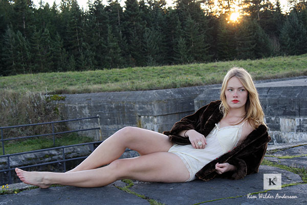 Female model photo shoot of Caitlin Dietrich in Fort Flagler