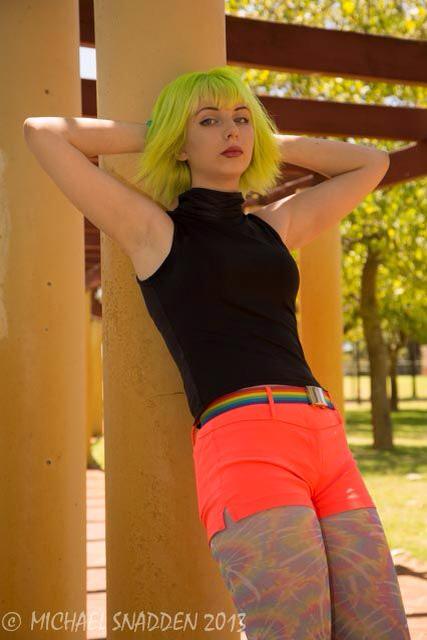 Female model photo shoot of Rei-Neon