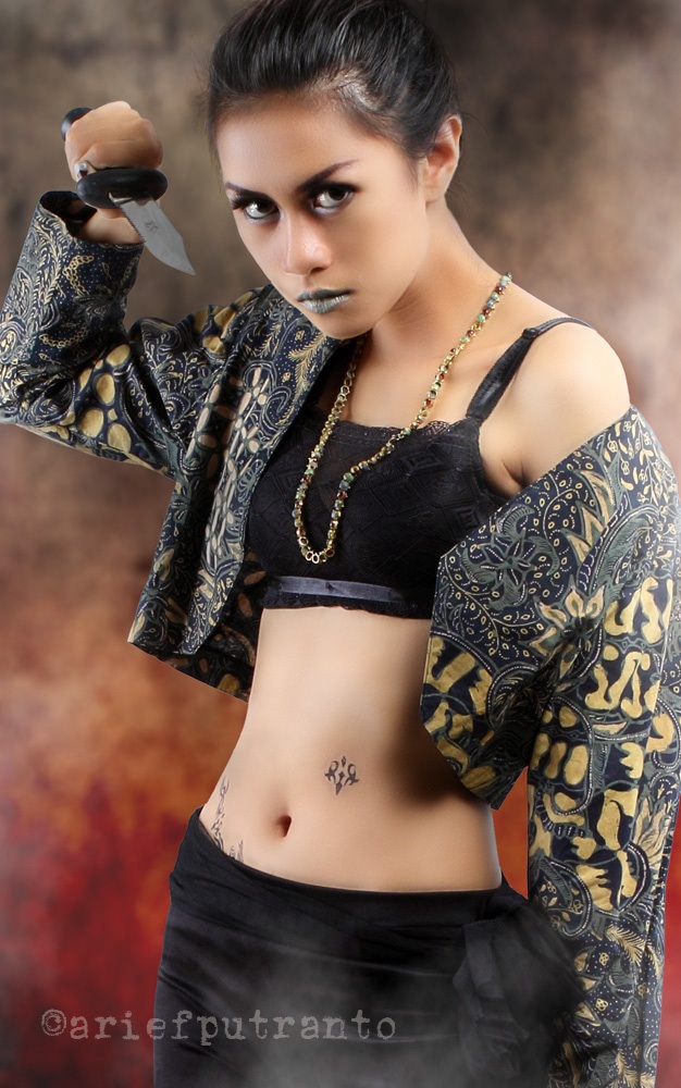 Female model photo shoot of Rintan Mutiara in arief studio