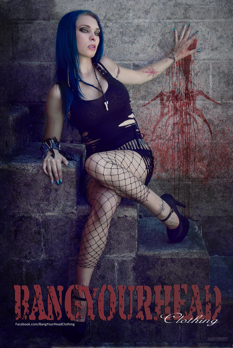 Female model photo shoot of BangYourHeadClothing in with phoenixx firebird, digital art by Hauntedpuppet