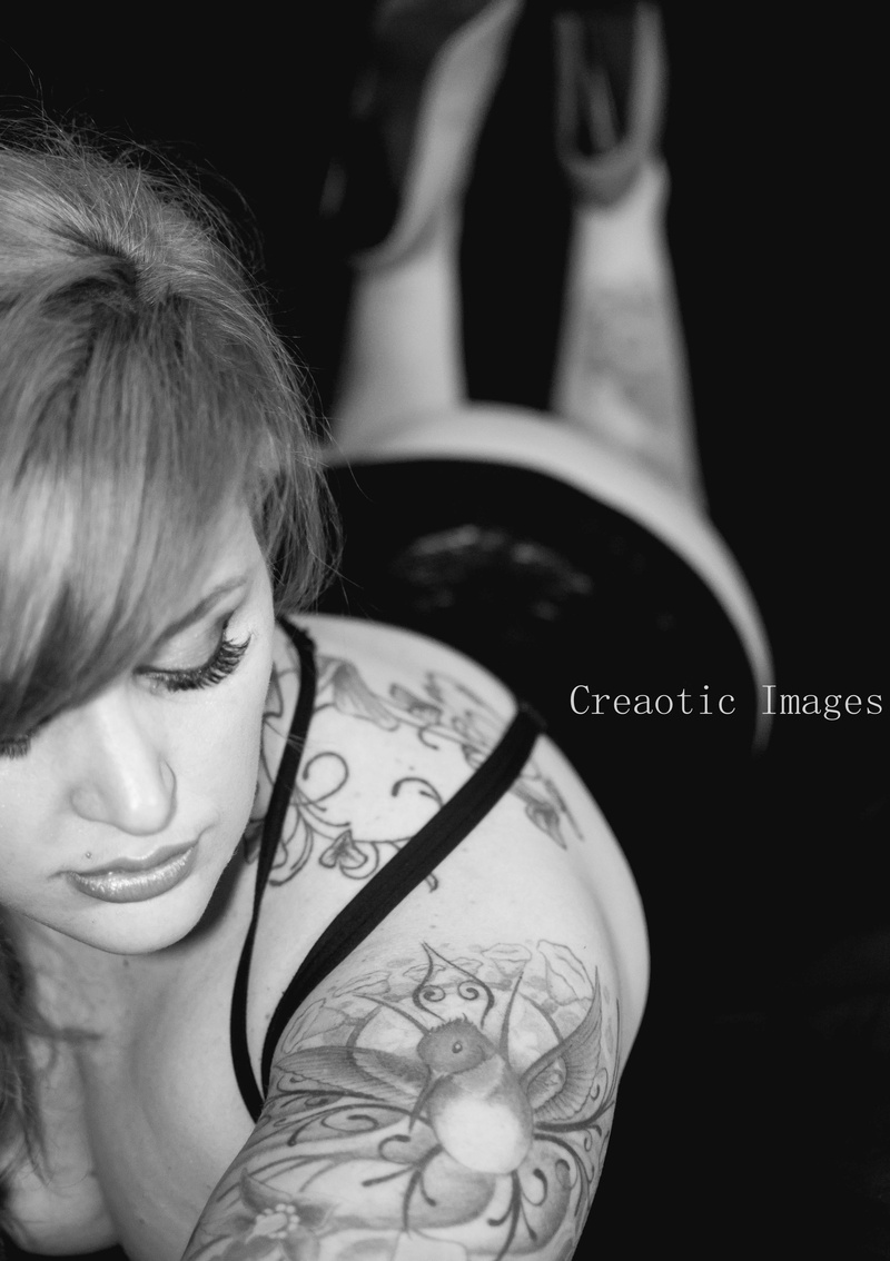 Female model photo shoot of Creaotic Images  and Lacey Ree in studio