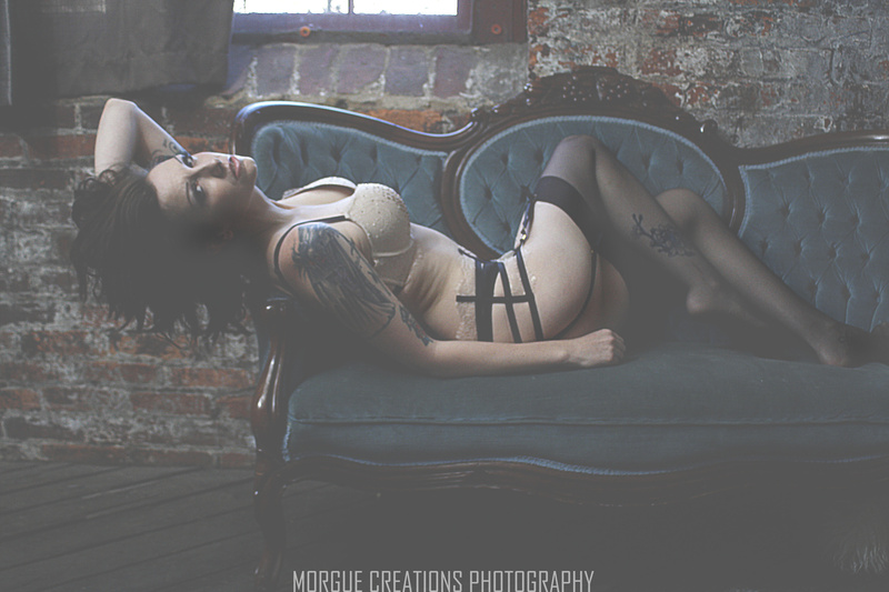 Female model photo shoot of Morgue Creation Photography in Goat Farm atlanta, makeup by Njoroge