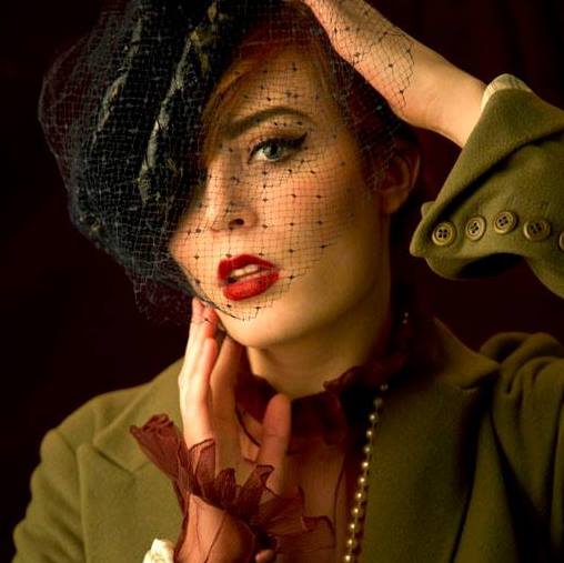 Female model photo shoot of Emmyroset  in London studio