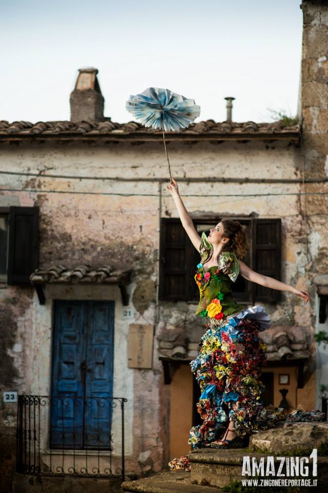 Female model photo shoot of Nina Syc Artwear in Calcata, Italy