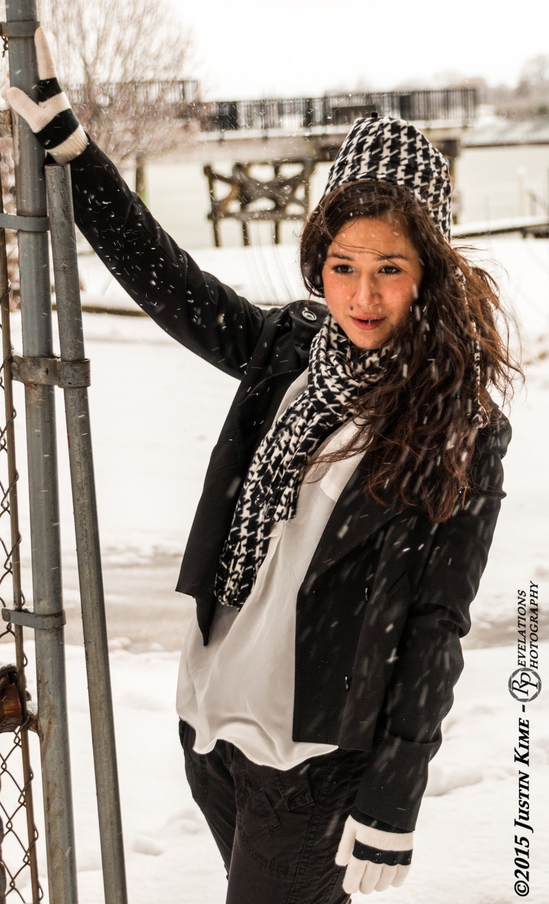 Female model photo shoot of Gina Miyoko by Revelations_Photography in Water St. Dock