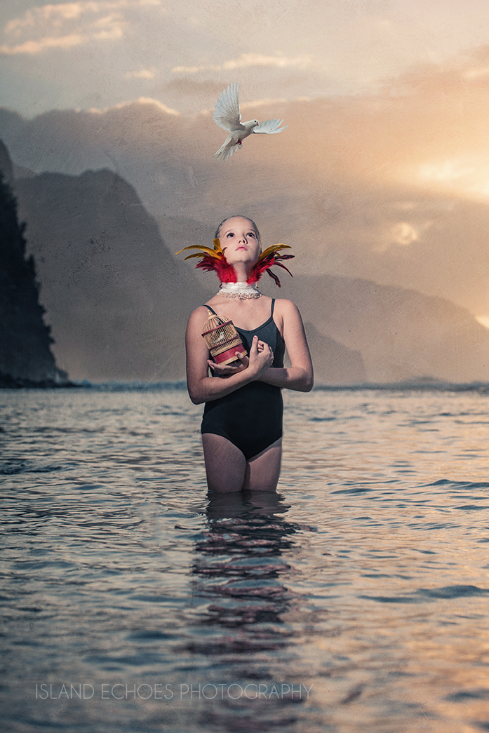 Female model photo shoot of islandtweet in Ke'e Beach, Kauai