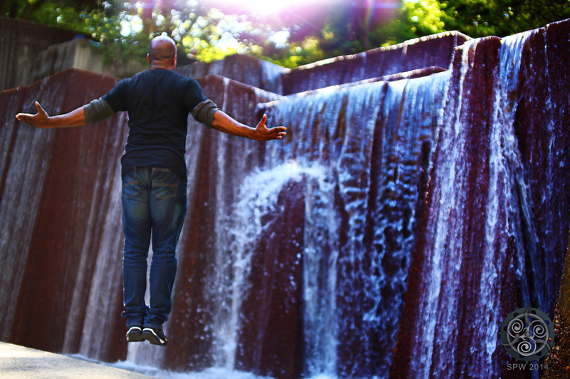 Male model photo shoot of triskyl in Ira Keller Fountain Park, Portland OR