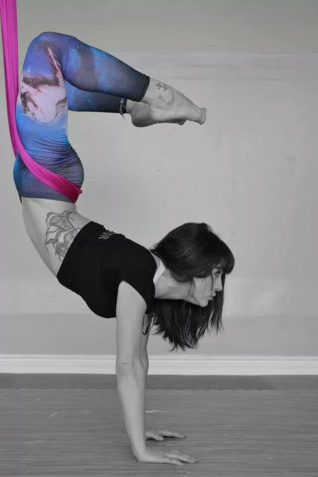 Female model photo shoot of Kittiezilla in art flying yoga, torrance