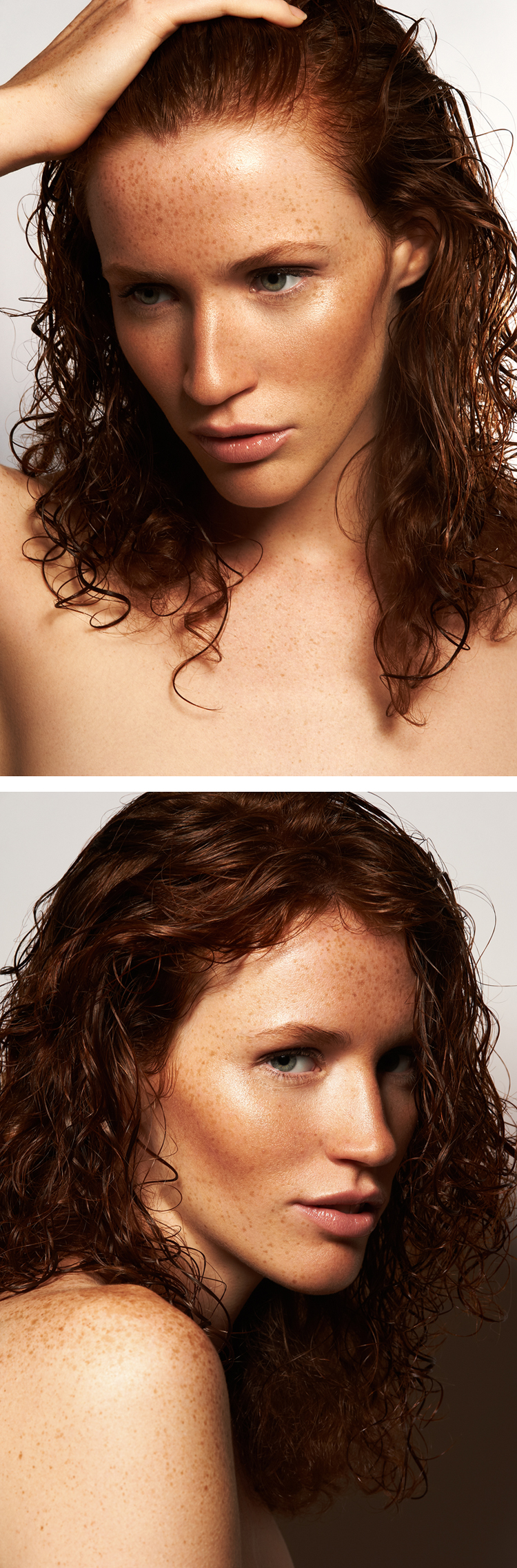 Female model photo shoot of Janey Renn and Emilie P by Damien Mohn, makeup by Neon Velvet