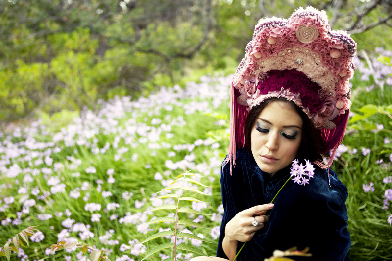 Male and Female model photo shoot of Pop and Olive Pictures and Alexia DuBasso in A Flower Garden