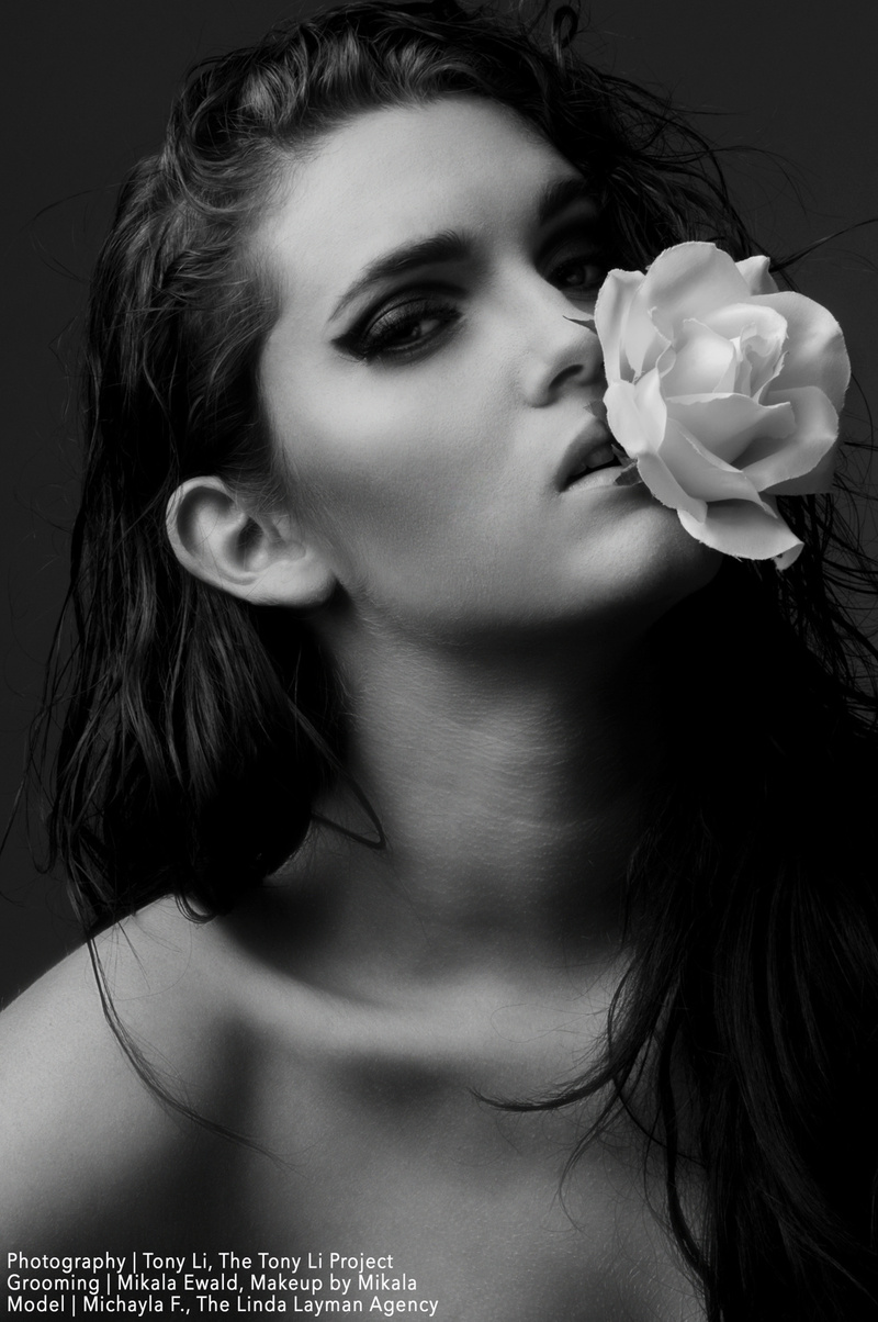 Female model photo shoot of makeup by mikala