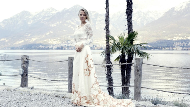 Female model photo shoot of Siren14 in Lake Como, Italy