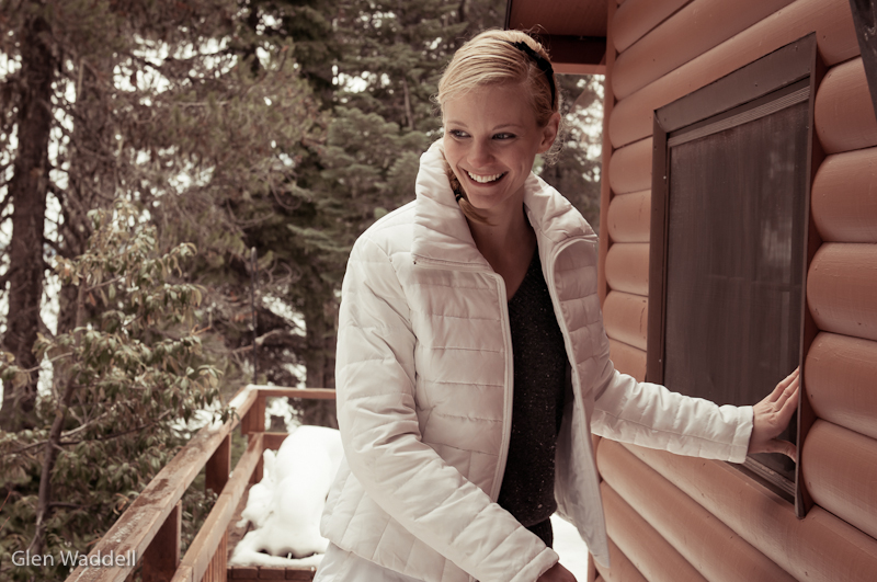 Female model photo shoot of Meg Charb in Shelter cove cabins